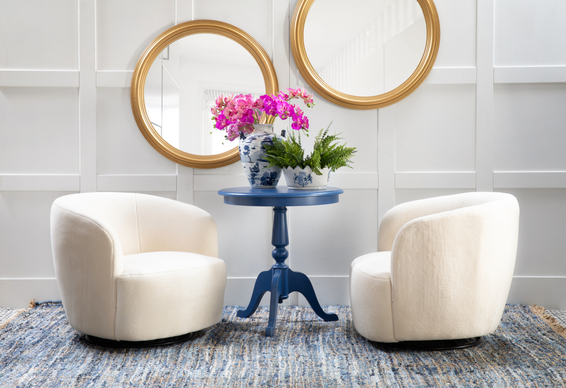 Small Tub Chairs Living Room / Leisure Cozy Linen Fabric Tub Chairs